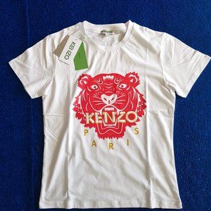 Kenzo Tiger Printed White T-Shirt